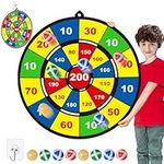 AKOFIC 26 Inches Kids Dart Board Set, Foldable Double Sided Digital Dartboards with 8 Velcro Sticky Balls, Indoor Outdoor Party Throwing Games Toys, Christmas Birthday Gifts for 3+ Years