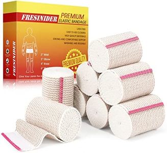 FRESINIDER Premium Elastic Bandage Wrap 3 Inch, 8 Pack, Hook and Loop