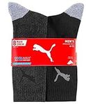 Puma Men's Crew Sock, 8 pair (Black