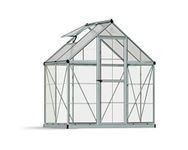 Palram Nature Series Hybrid Hobby Greenhouse - 6' x 4' x 7', Silver