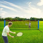 Kapler Portable Tennis Net, Portable Badminton Net, Tennis Net for Indoor and Outdoor, Polyester Sports Net, Easy Assemble Beach Tennis Net with Balls