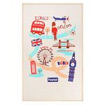 Hopop Air Filled Rubber Mat | Multipurpose Waterproof for Baby Massage or Diaper Change | 100% Soft Natural Rubber Baby Floor/Crawling | Foldable & Lightweight | Size 90x60cms | London-Peach