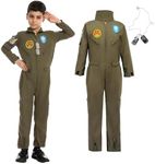 Spooktacular Creations Halooween Child Boy Flight Pilot Costume For Kids Dress Up Party (Small (5-7yr))