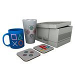 PlayStation Classic Mug, 400ml Glass & 2 Coasters Collectable Gift Box