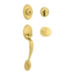 Kwikset Chelsea Single Cylinder Handleset w/Juno Knob Featuring SmartKey in Lifetime Polished Brass