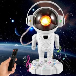 【2024 Upgraded】Rechargeable Astronaut Galaxy Projector Starry Night Light with Wireless Bluetooth Speaker Base Timer LED Star Projector Nebula Lamp for Bedroom Ceiling,Gifts for Children Adults