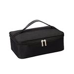 Small Lunch Bag, Mini Portable Thermal Insulated Cooler Bag Lunch Box (Black)