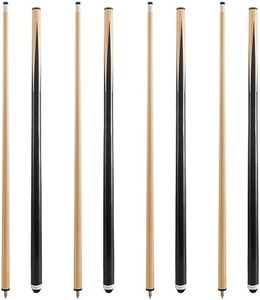 HMQQ Pool cue Stick （58" 2-Pieces, Billiards cue Stick Set of 4, Pool Stick with13MM cue Leather tip