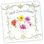 Wedding Reply Card - Luxury RSVP 'We'd Love to Come' Invitation Acceptance Response - Single