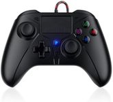 Gamrombo Wired Controller for PS5 Controller, Gaming Controllers for PlayStation 5 / PS5, PS4, PC, Support Turbo, Marco, 3.5mm Audio Jack - Black