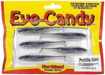 Northland Tackle Eye Candy Paddle Shad Floating 3.5" Soft Plastic Minnow Bait for Walleye Fishing, 5 Baits Per Pack, Blue Back Shad