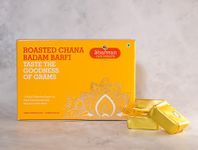 Sharman Jain Sweets - Roasted Chana Dry Fruit Burfi | Freshly Made with Local Flavors Natural Ingredients (Mix Dry Fruits Indian Sweets - No Added Preservatives- (500gm 2 Pack)