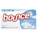 Bounce Fabric Softener Sheets, Free & Gentle, 240 Count