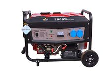 XLNT 3500E 3KW Petrol Generator Light Powered with Self Starter & Wheels Portable Power Solution for Home Outdoor Office Use