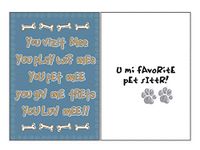 Dog Speak Thank You You're My Favorite Pet Sitter - Funny Give Thanks Pet Sitting Card