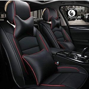 Pegasus Premium Customized Leather car seat Cover for New Creta 2020 (Black and Red) (# Free Neck Pillow (Neckrest))