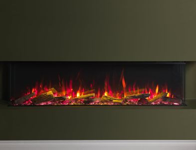 FLAMME 59" Smart Electric Fireplace – Wall Mounted LED Heater