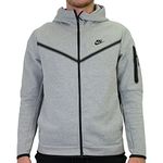 Nike M NSW Tch FLC Hoodie Fz Wr Joggers & Tracksuits Men Grey/Black - XXL - Jackets Pants