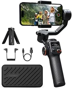 hohem iSteady M6 Gimbal Stabilizer for Smartphone, 2023 Upgrade 3-Axis Phone Gimbal for iPhone 14 Pro Max & Android, 360°Infinite Rotation, OLED Display for Video Recording