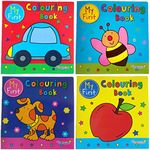Anilas My First Colouring Book Set of 4 Colouring Books, Ideal for Toddlers, Nursery & Preschool Children (Ages 3-6)