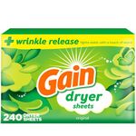 Gain dryer sheets, Original Scent, 240 Count, Fights static with a touch of scent, laundry sheets