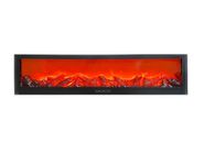 GGICO USB Operated Portable Tabletop Artificial LED Fireplace with Realistic Log Wood Burning Flame Simulation Effect for Decoration (Design 28)