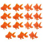 15 Pcs Plastic Artificial Aquarium Fishes, Lifelike Simulation Fake Goldfish, Artificial Moving Floating Fishes for Aquarium Fish Tank Ornament Decoration