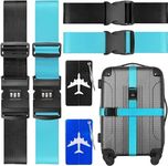 PENGQIMM 6 Pack Luggage Straps for Suitcase with Password Lock Clip,78" x 2" Luggage Straps,Non Slip Luggage Straps Adjustable Suitcase Belts Suitcase Tags Travel Accessories for Travel Bag Luggage