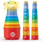 hahaland Baby Stacking Cups Set - Baby Toys 12-18 Months Development, Montessori Toddler Learning Toys for 1 2 Year Old Boy Girl Gifts for 10 Months+(10 PCS)