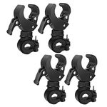 BAOZENP Universal Cane Holder for Drive Rollator, Wheelchair, Walker, Upgrade Elderly Crutches Stick Bracket Accessories, 1.3" MAX ID (4 PCS)