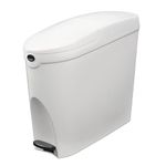 Washroom Hub Professional Grade Sanitary Bin - White - Large 20 Litre Capacity - Pedal Operated