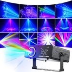 Ehaho Laser Party Lights,DJ Stage Lights,DMX512 Music Sound Activated 3D Animation RGB Disco Lights,Remote Control Lazer Projector Lights for Club Disco Wedding Nightclub Live Show