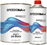 Speedokote High Gloss Jet Black 2K Acrylic Urethane, 4:1 Gallon Medium Kit, SPK9711/SPK75