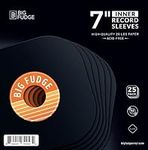 BIG FUDGE Vinyl Record Inner Sleeve Bundle - 7" x 25pcs High-Density Polypropylene, Inner Sleeve Album Covers & 7" x 25pcs Archival Anti-Static Rice Paper LP Inner Sleeves