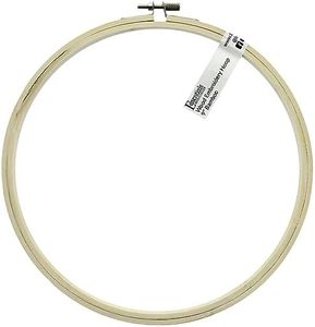 Essentials By Leisure Arts Wood Embroidery Hoop 9" Bamboo - Wooden Hoops for Crafts - Embroidery Hoop Holder Cross Stitch Cross Stitch Hoops and Frames