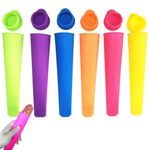 Ice Lolly Moulds, 6 Pack Popsicle Moulds Silicone Ice Cream Maker, Reusable BPA Free Food Grade, Easy to Clean, Perfect for DIY Healthy Snacks, Ideal for Kids and Adults