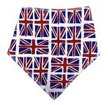 Spoilt Rotten Pets S3 Union Jack UK Flag Red White & Blue Design Cotton Bandana For Dogs & Cats Patriotic King's Coronation Celebrations Street Party
