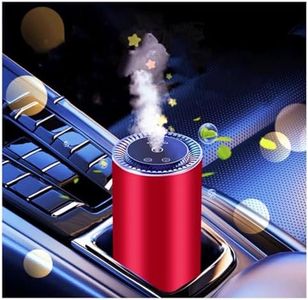 Smart Car Air Freshener Natural Perfume New Atomization Experience Car Humidifier Adjustable Three Levels of Concentration Fashionable Starry Sky Atmosphere Rechargeable Automatic Switch(Red)
