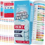 Oycevila Water Testing Kit Home - 20 in 1 Complete Water Test Strips for Hardness, Lead, Iron, Fluoride, Ph, Copper, Chlorine, Bacteria, Etc - Simple & Sensitivity Hard Water Test & Well Water Test