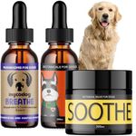 Hemp Dog Health Seasonal Trio Bundle: Soothe Hemp Salve for Seasonal Canine Topical Relief | Ease Hemp Oil for Dogs with Sensitivities | MycoDog Breathe Mushroom Extract for Respiratory Support