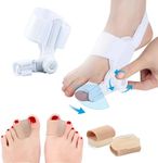 Bunion Corrector for Man and Women Big Toe,Bunion Corrector for Hallux Valgus, Adjustable Knob Bunion Splint, Toe Straightener with Non-Slip Heel Strap, Toe Separator, Day and Night Support.