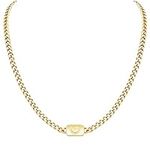 VNOX Gold Initial Necklace for Men 