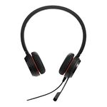 Jabra Evolve 30 II Microsoft Teams Certified USB-C Stereo Corded Headset with Call Control Unit - Compact Mini USB (Black)