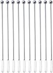 20 pcs Stainless Steel Coffee Beverage Stir Sticks Cocktail Stirrers Drink Swizzle Stick 7.4" Swizzle Stick Picks Tools