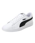 PUMA Unisex Smash V2 L Low-top Sneakers, White Black, 8 UK