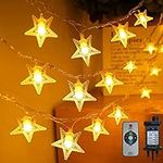 Plug in LED String Lights, Mains Powered 100 LED Star Christmas Lights with Remote Control 33 feet 8 Modes Fairy Lights for Girls Bedroom， Xmas Lights for Christmas Decoration Indoor Outdoor