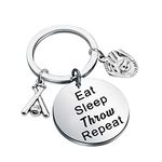 HOLLP Baseball Jewelry Softball Gift Eat Sleep Throw Repeat Keychain Give Player, Throw