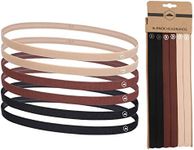 Elastic Thin Sports Headbands - Athletic Non Slip Skinny Headbands for Women Men Boys Girls Kids- 6-Pack Silicone Grip Hairband Mini Sweat Band, Great for Workouts