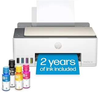 HP Smart-Tank 5000 Wireless All-in-One Ink-Tank Printer with up to 2 years of ink included, mobile print, scan, copy, white, 17.11 x 14.23 x 6.19