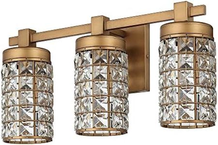 Parrot Uncle Bathroom Vanity Light Fixture Modern 3 Lights Wall Sconces Light for Bedroom Lighting Fixture, Gold